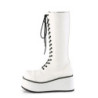 Vegan 8,5 cm TRASH502 cyberpunk knee high men's boots platform white