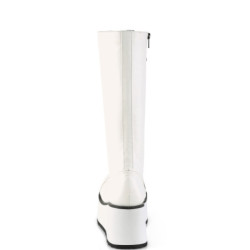 Vegan 8,5 cm TRASH502 cyberpunk knee high men's boots platform white