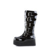Patent 8,5 cm TTRASH518 cyberpunk knee high men's boots platform black