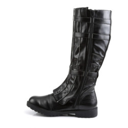 WALKER-130 black captain boots cosplay halloween men's boots