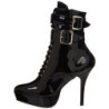 Nero Vernice 13,5 cm INDULGE-1026 Stivaletti Donna da Uomo