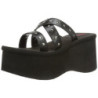 Nero 9 cm FUNN-19 Gotico Plateau Infradito Donna