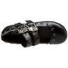 Black DAISY-03 gothic mary jane ballerina shoes flat heels