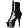 Nero Verniciata 18 cm ADORE-1021 stivaletti con plateau suola donna