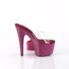 Pink 18 cm 712RS pleaser high heels ankle cuff rhinestone platform