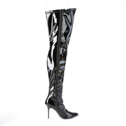 Shiny patent 10 cm CLASSIQUE-3000 pointed toe stiletto overknee boots