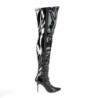 Shiny patent 10 cm CLASSIQUE-3000 pointed toe stiletto overknee boots