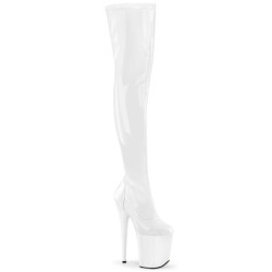 White 20 cm FLAMINGO-3000 Platform Thigh High Boots