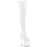 White 20 cm FLAMINGO-3000 Platform Thigh High Boots