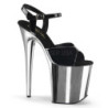 Black 20 cm FLAMINGO-809 High Heels Chrome Platform