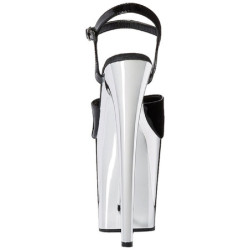 Black 20 cm FLAMINGO-809 High Heels Chrome Platform