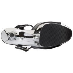 Black 20 cm FLAMINGO-809 High Heels Chrome Platform