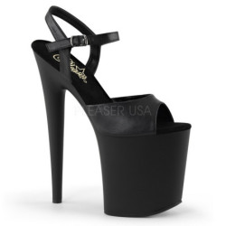 Black Leatherette 20 cm FLAMINGO-809 High Heels Platform