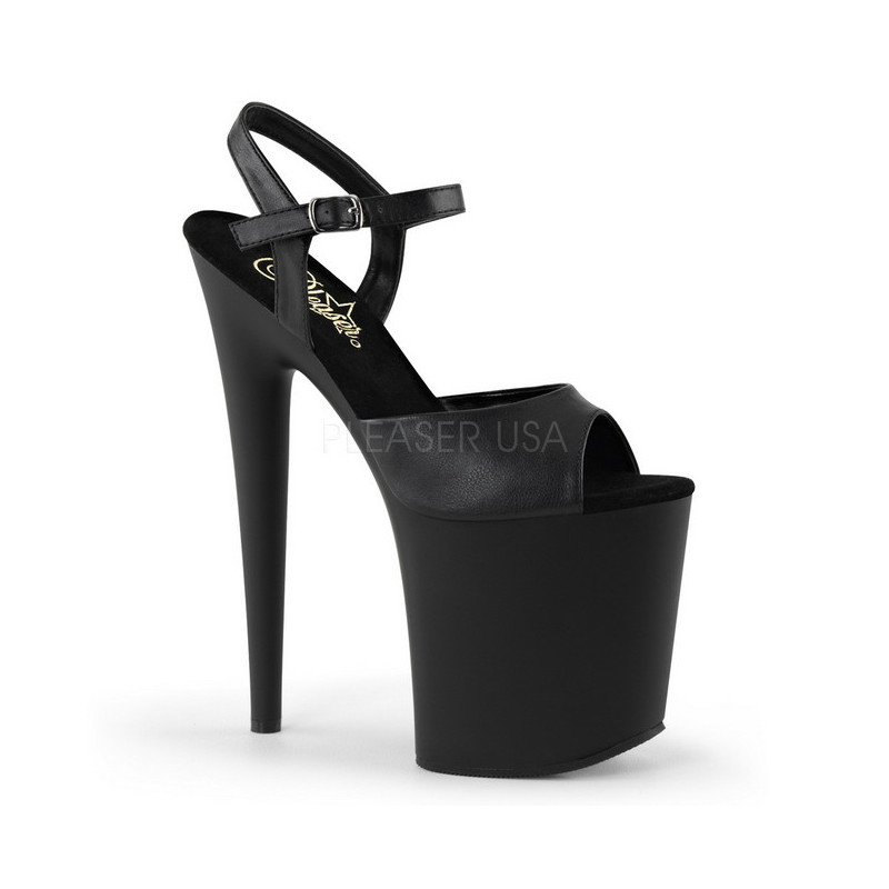 Black Leatherette 20 cm FLAMINGO-809 High Heels Platform