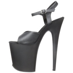 Black Leatherette 20 cm FLAMINGO-809 High Heels Platform
