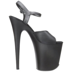 Black Leatherette 20 cm FLAMINGO-809 High Heels Platform