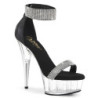 Black 15 cm DELIGHT-641 pleaser high heels ankle straps