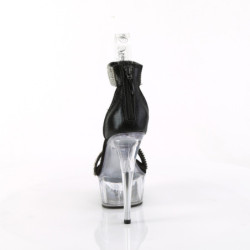 Black 15 cm DELIGHT-641 pleaser high heels ankle straps