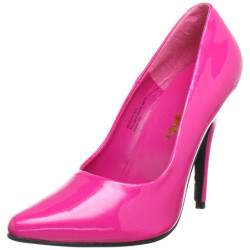 Pink Shiny 13 cm SEDUCE-420 pointed toe pumps high heels women