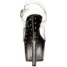 Black 18 cm STARDUST-708T Acrylic Platform High Heeled Sandal