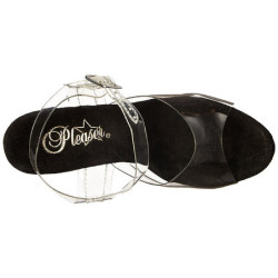 Black 18 cm STARDUST-708T Acrylic Platform High Heeled Sandal