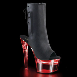 Vegan 18 cm FLASH-1018-7 led platform pole dance ankle boots