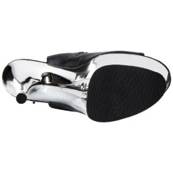 Ecopelle Nero 18 cm Pleaser ADORE-1018 Cromo Plateau Stivaletti Donna