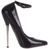 Black Shiny 16 cm DAGGER-12 Women Pumps Shoes Stiletto Heels