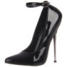 Black Shiny 16 cm DAGGER-12 Women Pumps Shoes Stiletto Heels