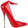Red Shiny 16 cm DAGGER-12 Women Pumps Shoes Stiletto Heels