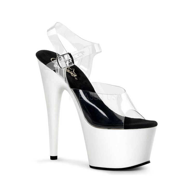White Neon 18 cm ADORE-708UV High Heels Platform