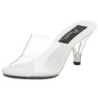 Bianco Trasparente 8 cm BELLE-301 Ciabattina Tacchi Alti
