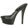 Nero Trasparente 15,5 cm KISS-201 Plateau Mules Alte