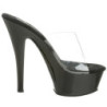 Nero Trasparente 15,5 cm KISS-201 Plateau Mules Alte
