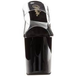 Black 20 cm FLAMINGO-802 Platform High Heel Mules