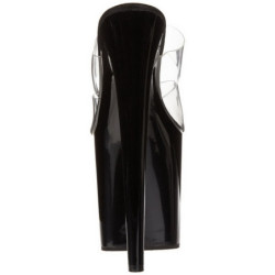 Nero 20 cm FLAMINGO-802 Pantofole Tacco Alto Donna