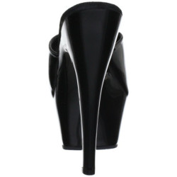 Nero Vernice 15 cm KISS-201 Plateau Mules Alte