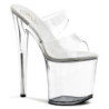 Transparent 20 cm FLAMINGO-802 Platform High Heel Mules