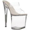 Transparent 20 cm FLAMINGO-802 Platform High Heel Mules