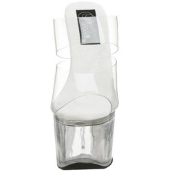 Trasparente 18 cm SKY-302 Platform Ciabattina Tacchi Alti