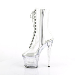 Transparent 18 cm SPECTATOR-1040C Exotic stripper ankle boots