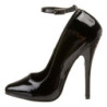 Black Shiny 15,5 cm DOMINA-431 Pumps with low heels