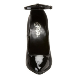 Black Shiny 15,5 cm DOMINA-431 Pumps with low heels