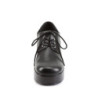 Vegan JAZZ-02 pimp shoes 70s men's disco platform shoes lace-up black