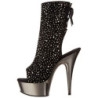 Strass 16 cm Pleaser DELIGHT-1018RS Cromo Plateau Stivaletti Donna