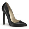 Black Leatherette 13 cm SEXY-20 pointed toe stiletto pumps