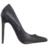 Black Leatherette 13 cm SEXY-20 pointed toe stiletto pumps
