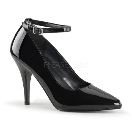 Black Shiny 10 cm VANITY-431 Pumps with low heels