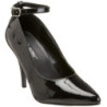 Black Shiny 10 cm VANITY-431 Pumps with low heels