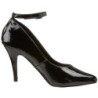 Black Shiny 10 cm VANITY-431 Pumps with low heels
